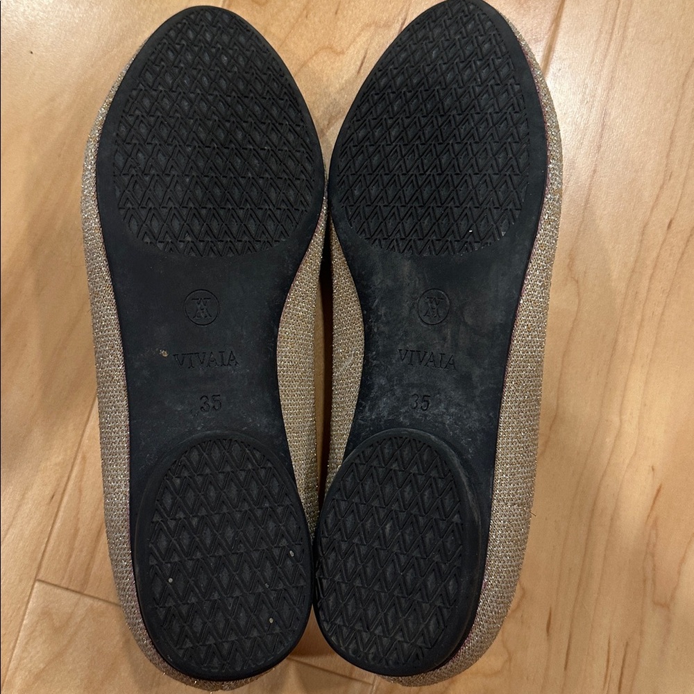 Vivaia Gold and Tan Flats - Picture 4 of 5